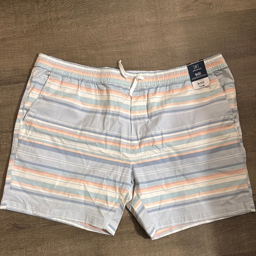 George Blue and White Shorts